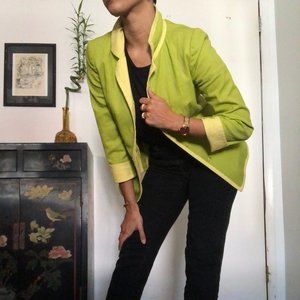 •Vintage• Oscar de la Renta green linen blazer